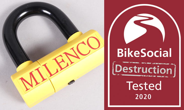 Full destruction test review of the Milenco Dundrod U-lock, which can be used to secure a chain or on its own as a disc lock. Is it worth the money?